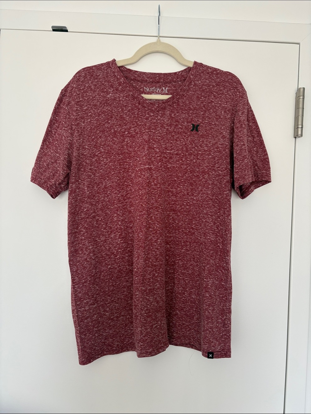Hurley Men's Maroon Heather Short Sleeve Crew Tee